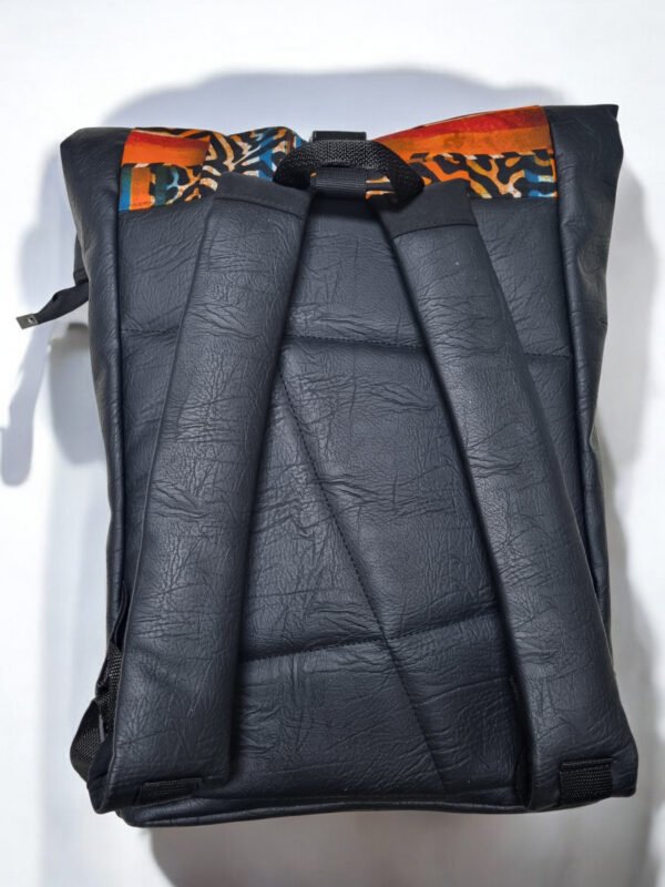 Roll Top Leather Backpack - Image 3